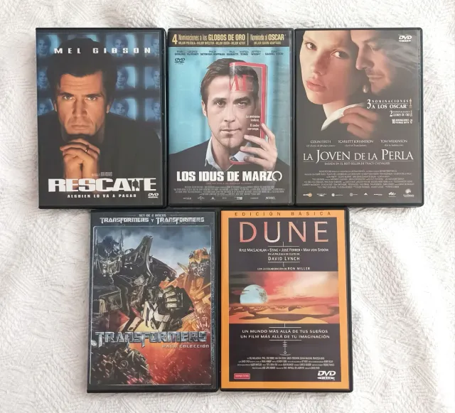 Lote 5 titulos en Dvds.!! nuevos!! .