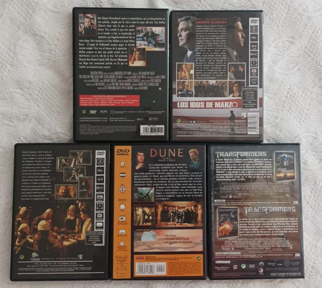 Lote 5 titulos en Dvds.!! nuevos!! .