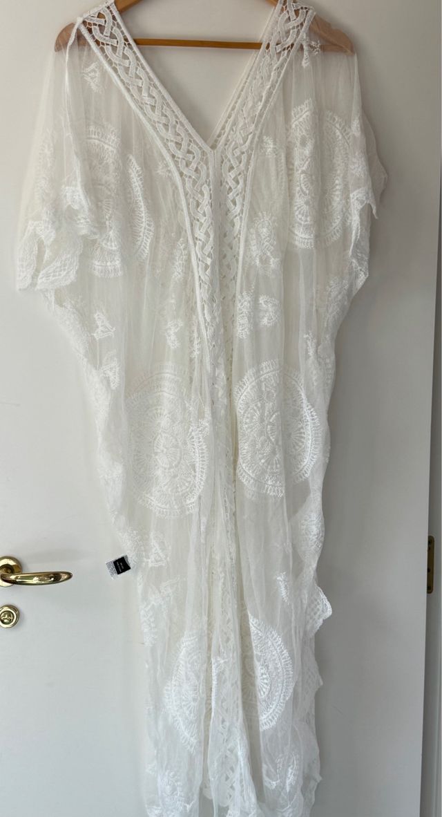 Pareo Shein Transparente Encaje