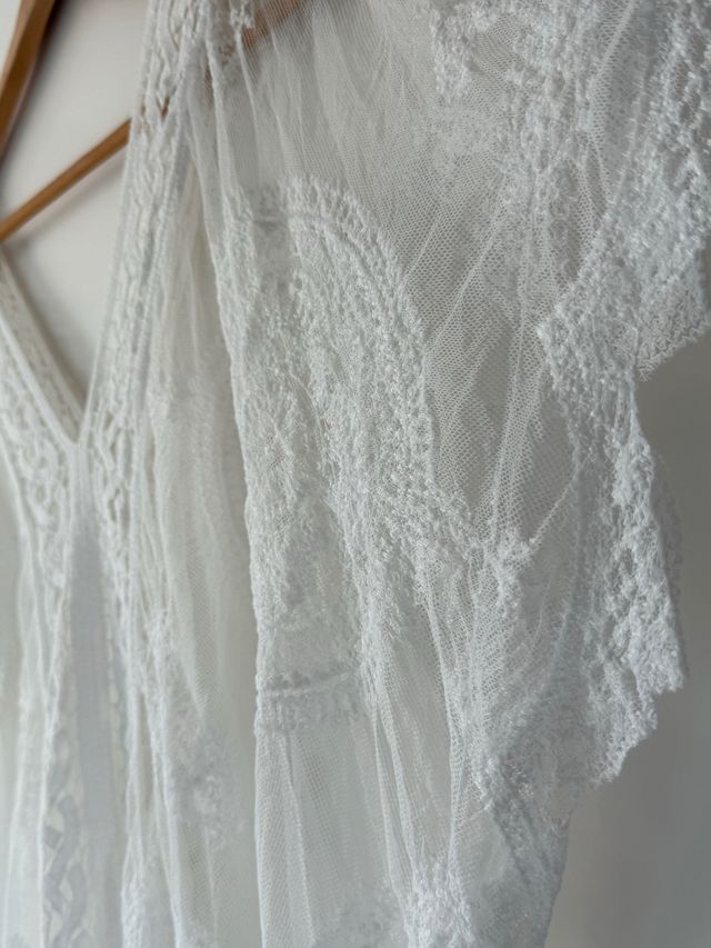 Pareo Shein Transparente Encaje