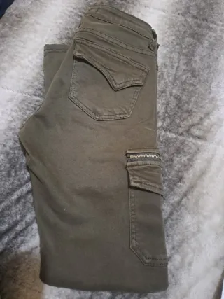 Pantalón cargo mujer verde oliva