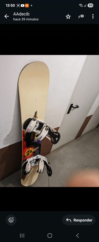 Tabla Snow RS con fijaciones Burton