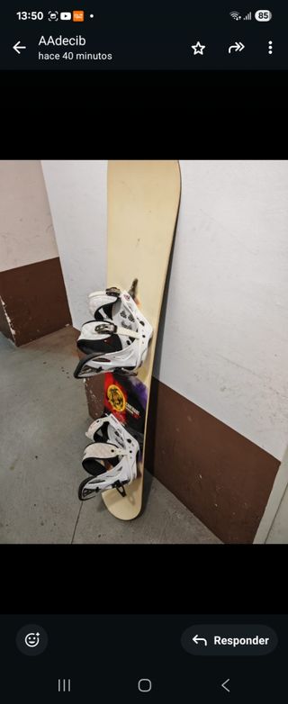 Tabla Snow RS con fijaciones Burton