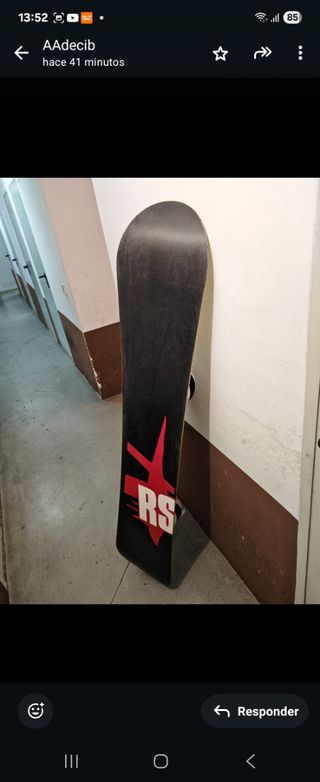 Tabla Snow RS con fijaciones Burton