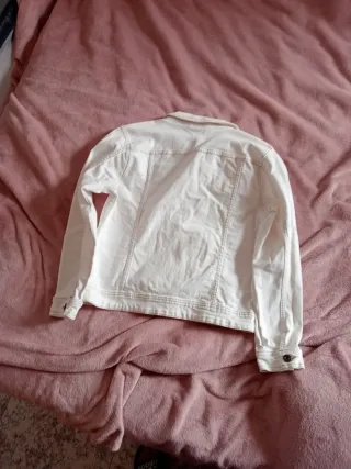 Chaqueta tejana blanca Talla L