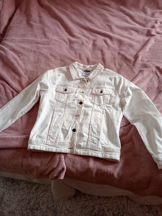 Chaqueta tejana blanca Talla L