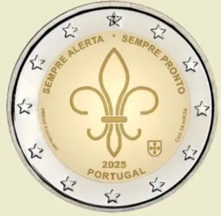 Moneda 2€ Conmemorativa Portugal Scout 2025