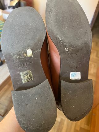 Zapatos de piel marrón talla 38 marca Zendra