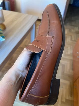 Zapatos de piel marrón talla 38 marca Zendra
