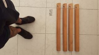 Mesa de madera de 90x90 extensible a 180x90