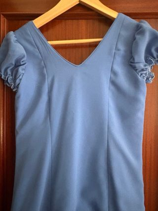 Traje Flamenca Niña Azul y Amarillo T.10-11