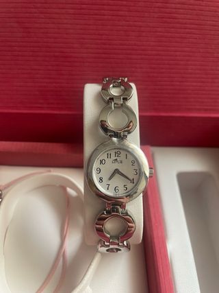 Reloj Lotus Mujer Plata y Blanco