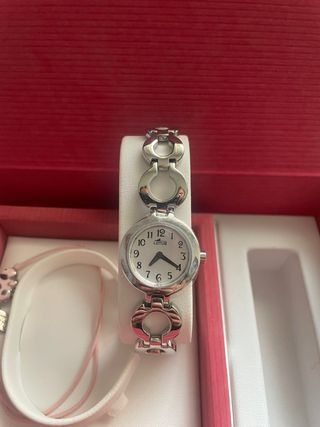 Reloj Lotus Mujer Plata y Blanco