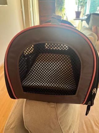 Bolsa transportín perro pequeño tela
