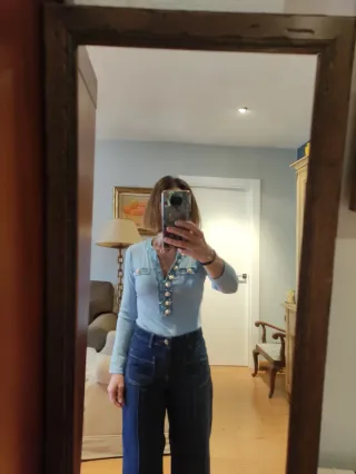 Pantalón vaquero Zara azul