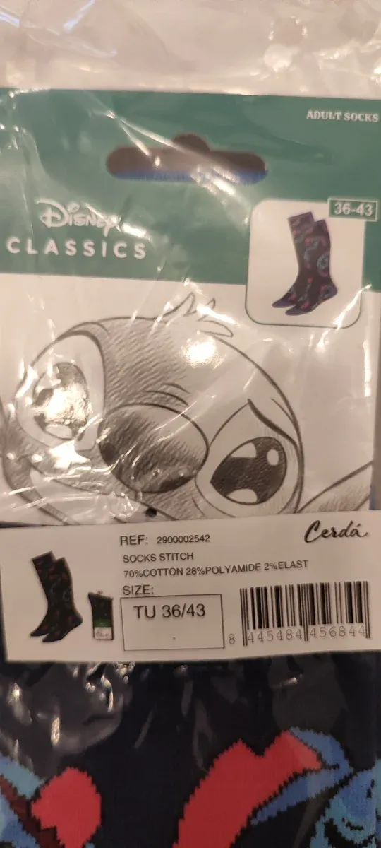 Calcetines Disney Stitch Adulto Talla 36-43