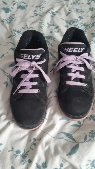 Zapatillas con ruedas Heelys T.39 Negras y Rosas 