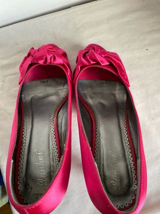 Zapatos tacón rosa y bolso fiesta T40