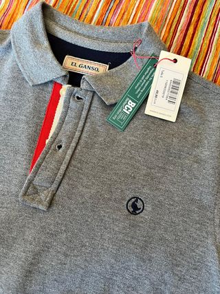 Polo El Ganso manga larga gris nuevo