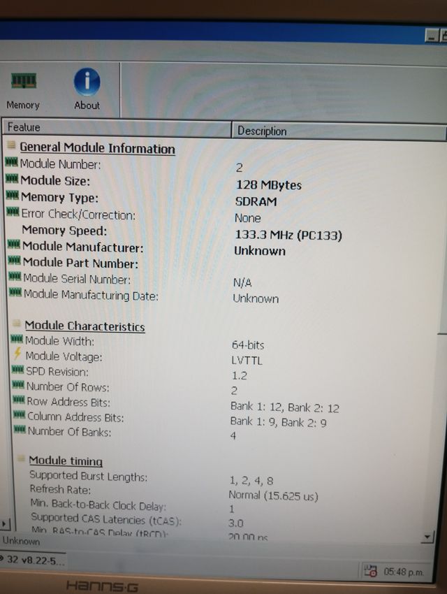 Módulo Memoria SD-RAM 128MB PC133 MS3828UGP