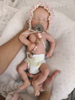 Muñeca Reborn Silicona Platino 45cm