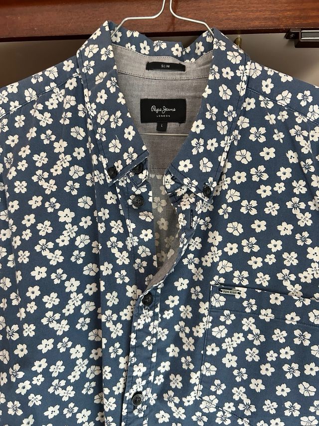 Camisa Pepe Jeans floral azul talla M
