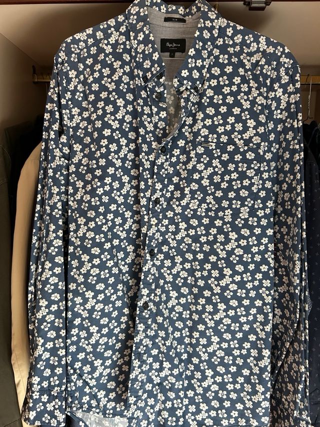 Camisa Pepe Jeans floral azul talla M