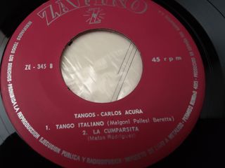 Vinilo Carlos Acuña - Tango Italiano