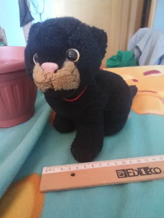 Peluche Gatto Nero Morbido Bambini