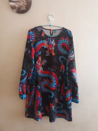 Vestido Lolina estampado dragones