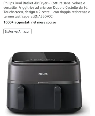 Friggitrice ad aria Philips Dual Basket