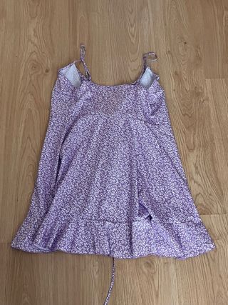 Pareo playa floral morado