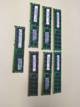 Lote 7x DDR3 8GB 10600R Memoria Servidor Samsung
