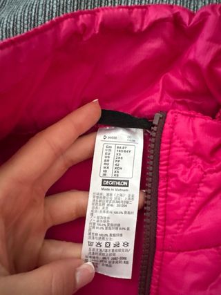 Plumas acolchadas Decathlon rosa