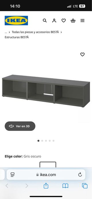 Mueble TV Besta Ikea Gris