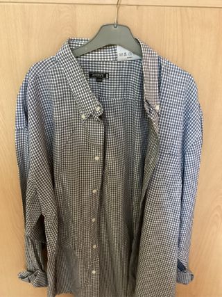 Camisa Zara Hombre L Naranja