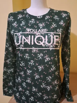 Jersey verde floral You Are Unique