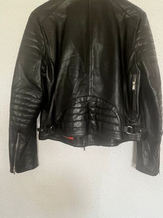 Chaqueta Piel Moto Coach Negra