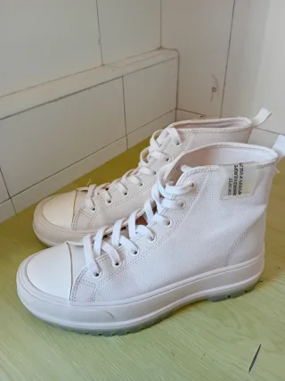 Botas Pull&Bear Blancas Mujer Talla 38