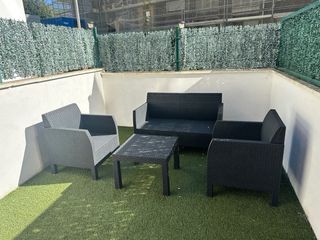 Conjunto sofás exterior ratán