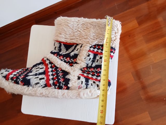 Zapatillas altas de punto con forro