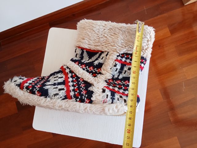 Zapatillas altas de punto con forro