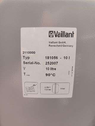 Caldera y depósito Vaillant 120L