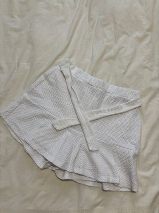 Falda pantalón Zara blanca