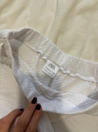 Falda pantalón Zara blanca