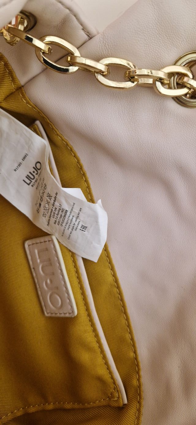 Borsa Liu Jo trapuntata beige tracolla catena