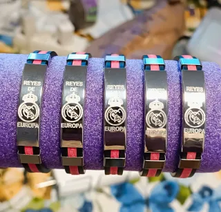 5 PULSERAS REAL MADRID REYES DE EUROPA EN ROSADO