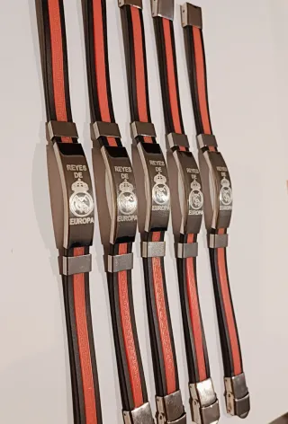 5 PULSERAS REAL MADRID REYES DE EUROPA EN ROSADO