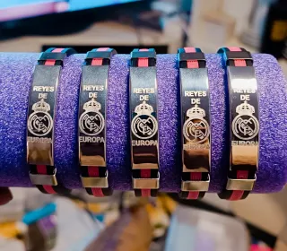 5 PULSERAS REAL MADRID REYES DE EUROPA EN ROSADO