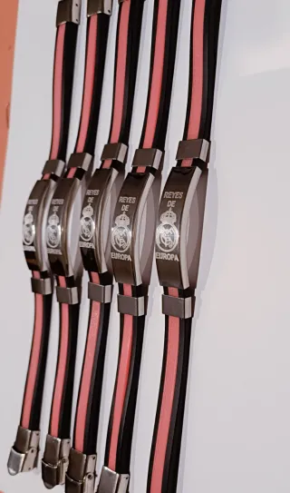 5 PULSERAS REAL MADRID REYES DE EUROPA EN ROSADO